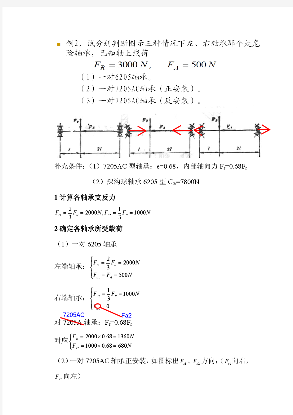 滚动轴承例题解答