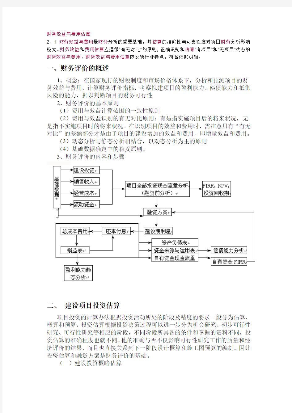 财务效益与费用估算