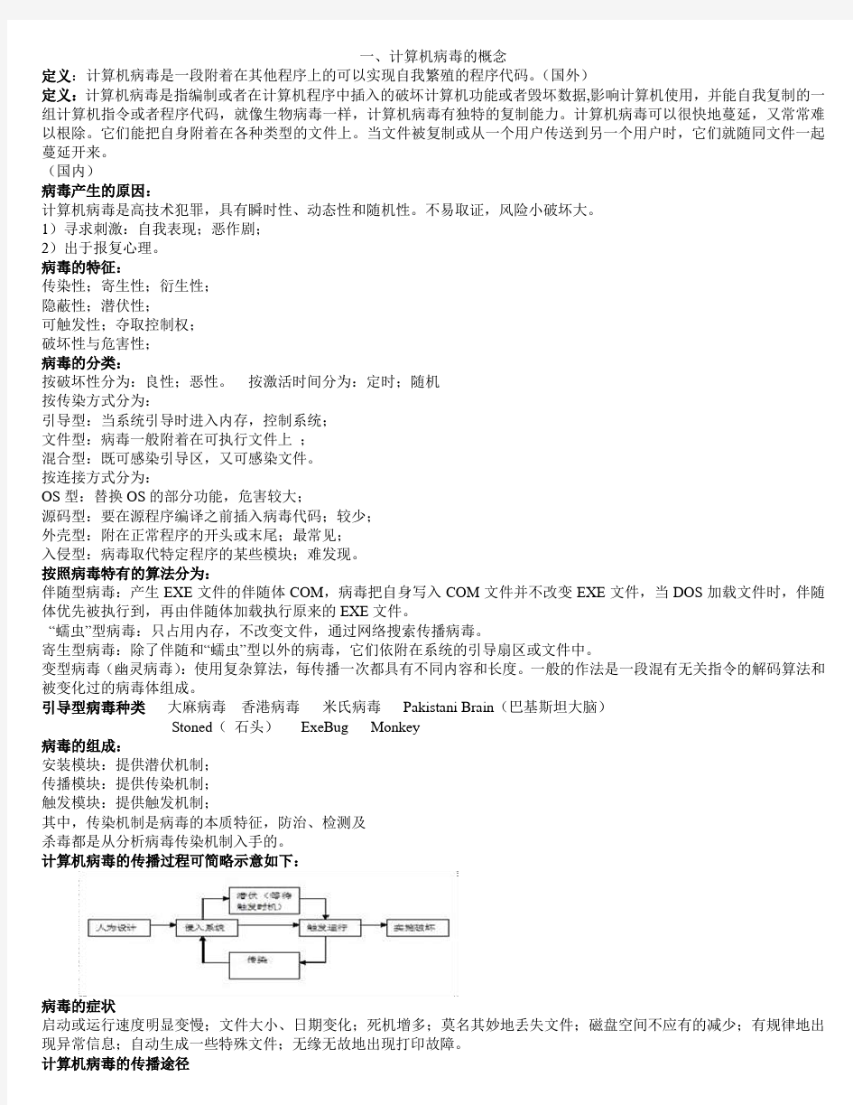 计算机病毒的概念