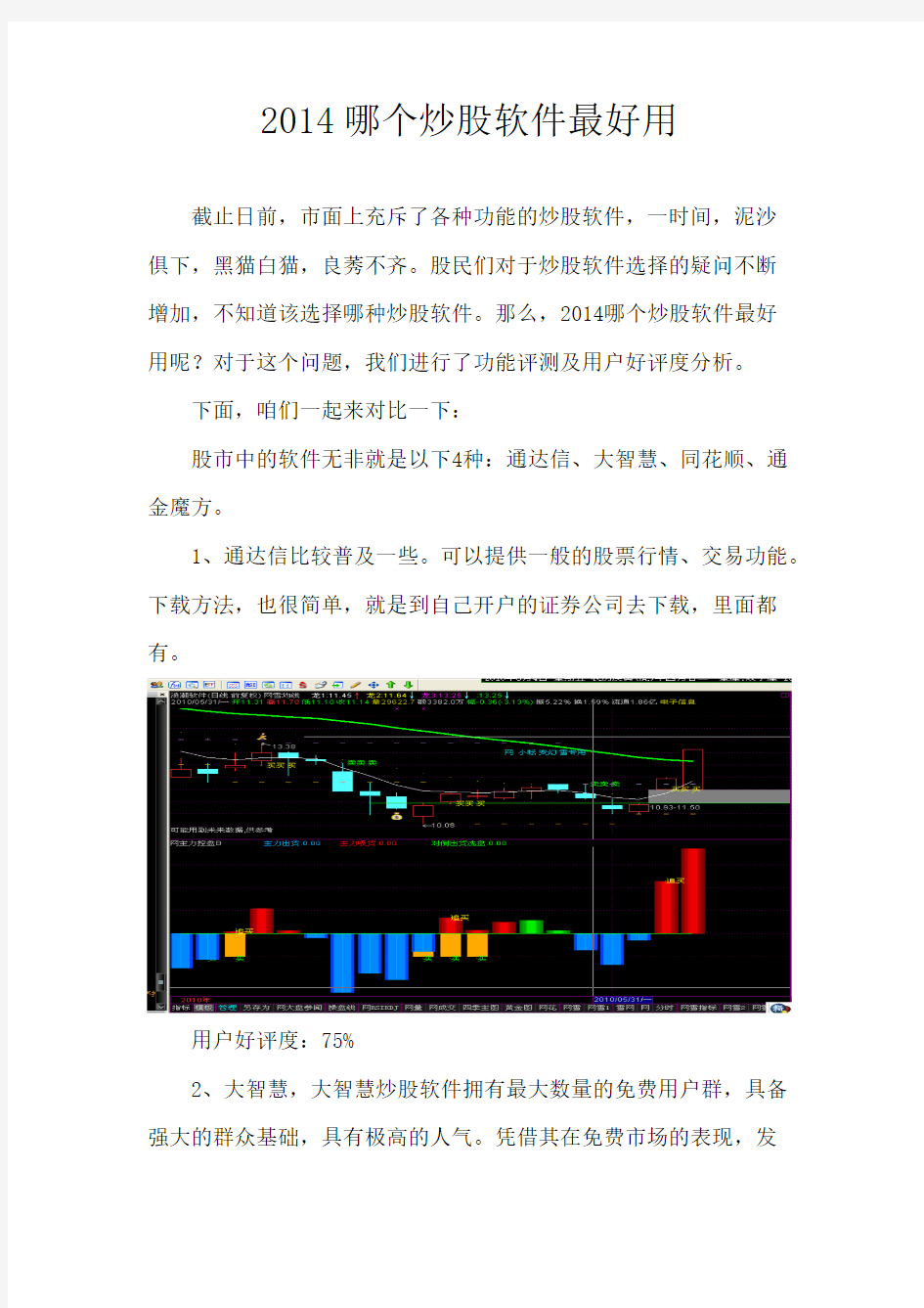 【免费下载】哪个炒股软件最好用