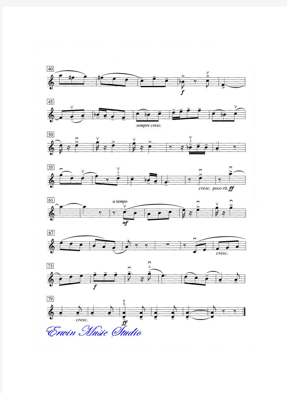 小提琴考级(第五级)Rhene Jaque《Daussila》小提琴曲谱