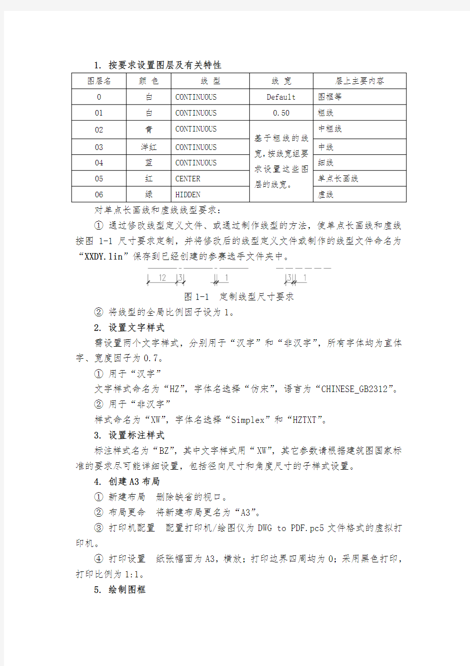 2018江苏省职业学校技能大赛建筑CAD项目技能任务书(样题)