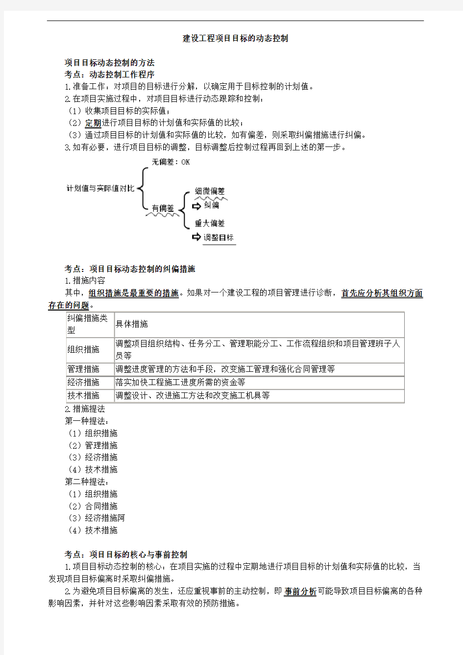 建设工程项目目标的动态控制