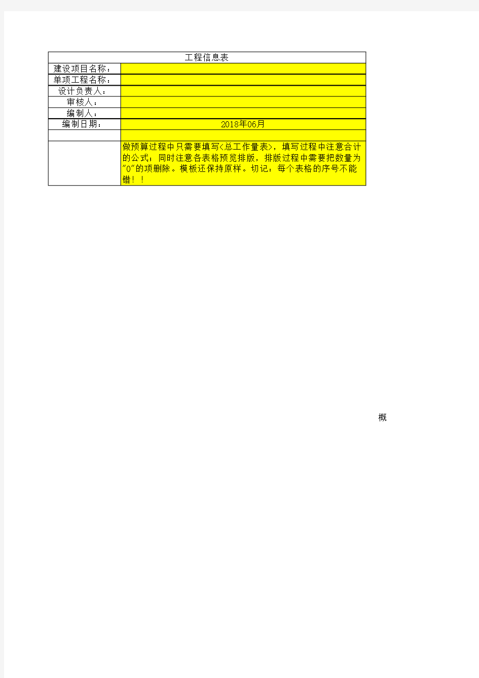 通信线路工程概预算模板