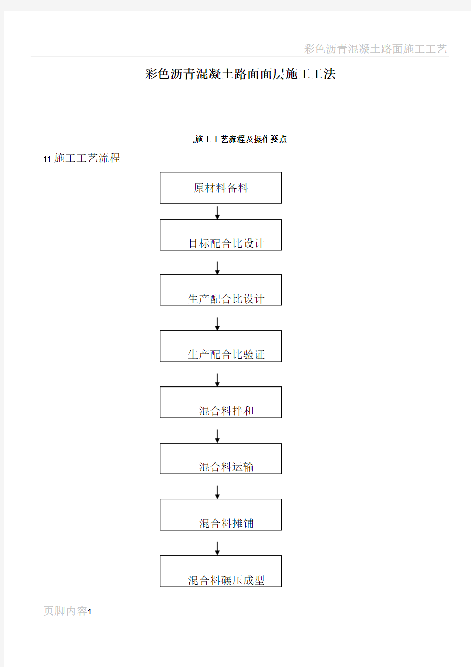 彩色沥青混凝土路面面层施工工法