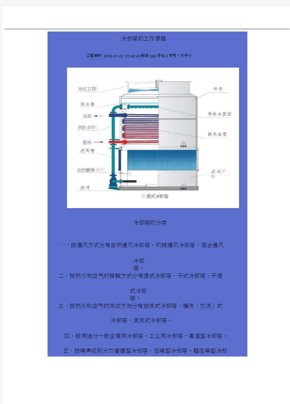 冷却塔的工作原理汇总(20200919190819)