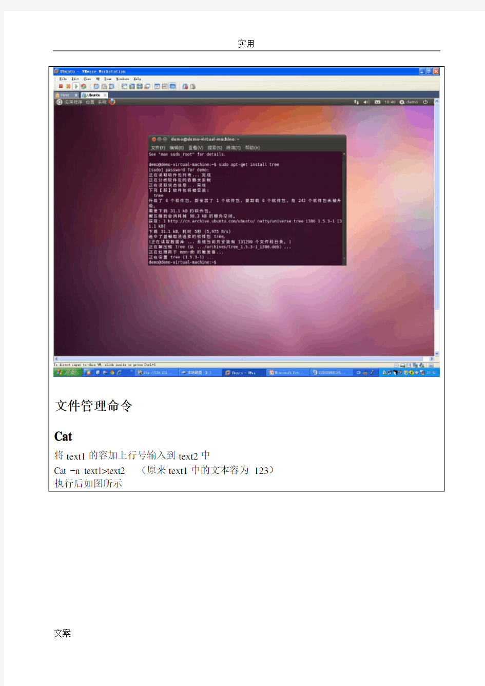 Linux操作系统实验报告材料_常用Linux命令及gcc