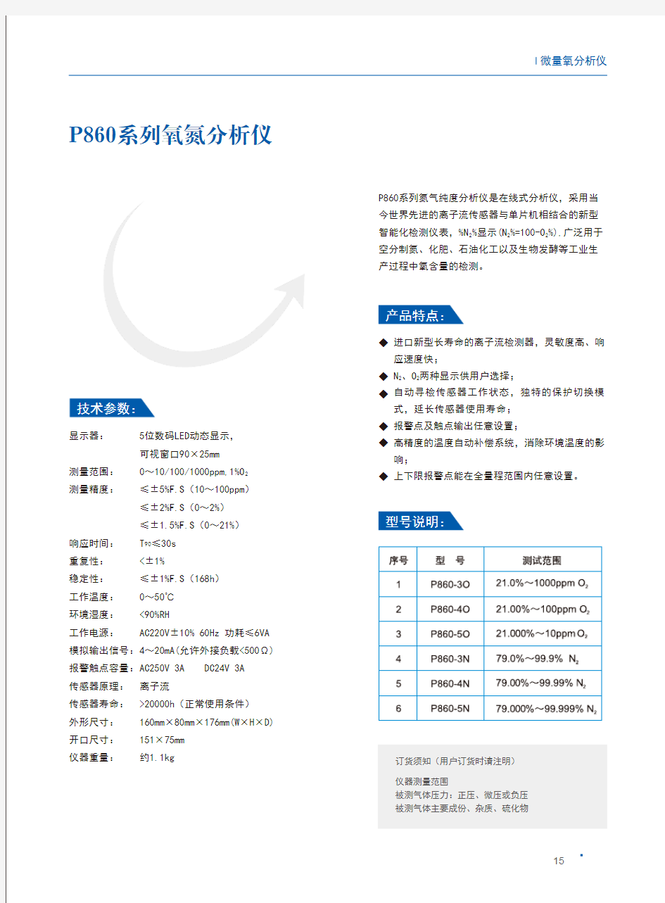 P860系列氧氮分析仪 - 上海昶艾电子科技有限公司-首页