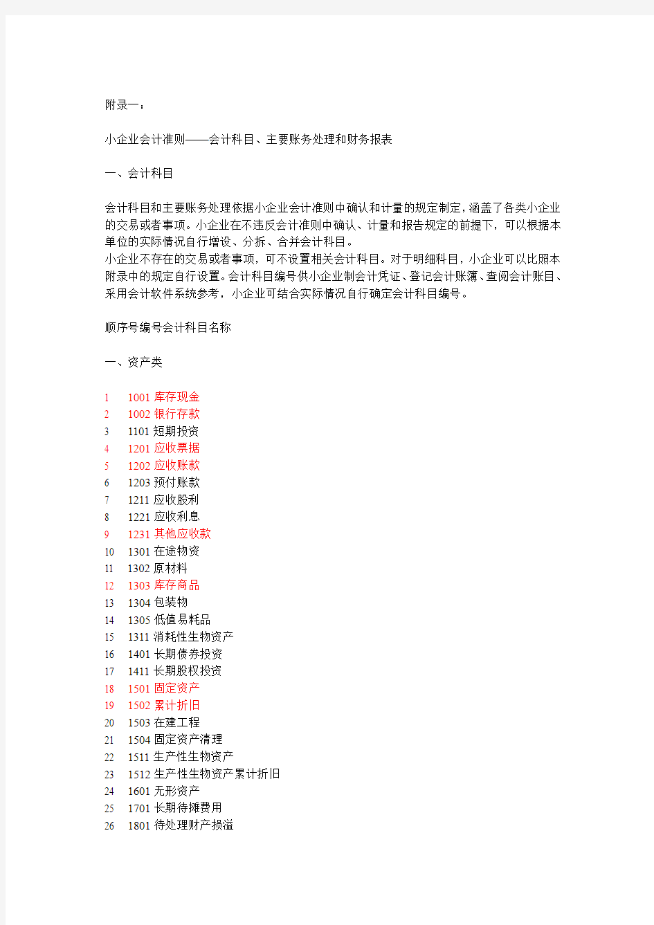 小企业会计准则——会计科目、主要账务处理和财务报表