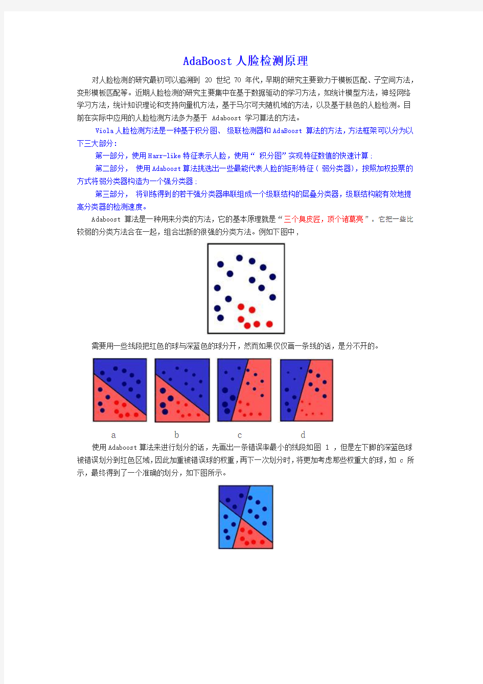 AdaBoost人脸检测原理