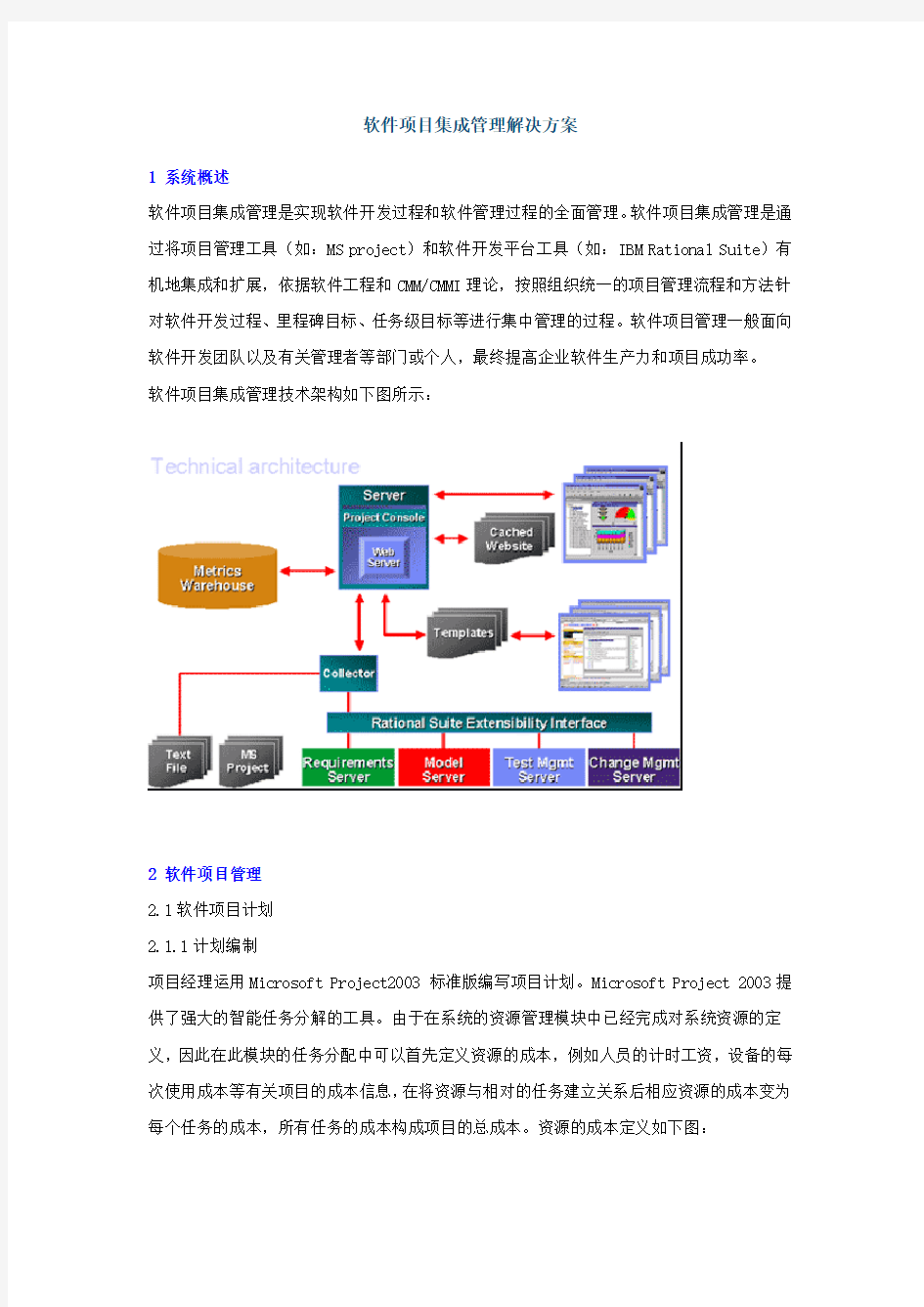 软件项目集成管理解决方案