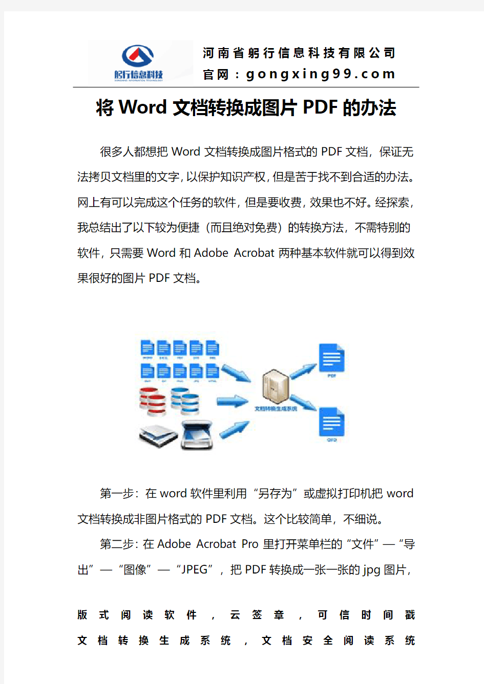 将Word文档转换成图片PDF的办法