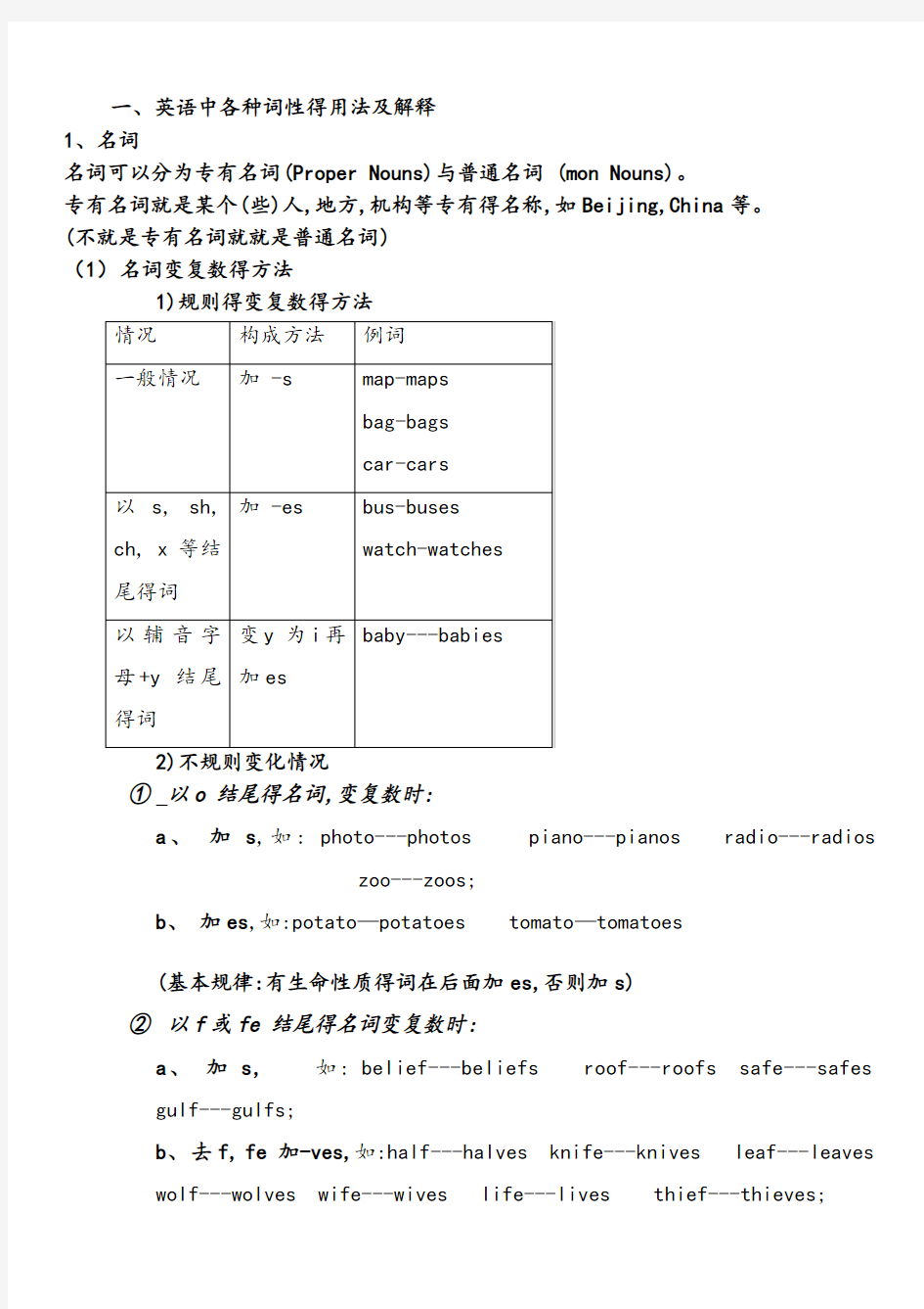 英语中名词的用法