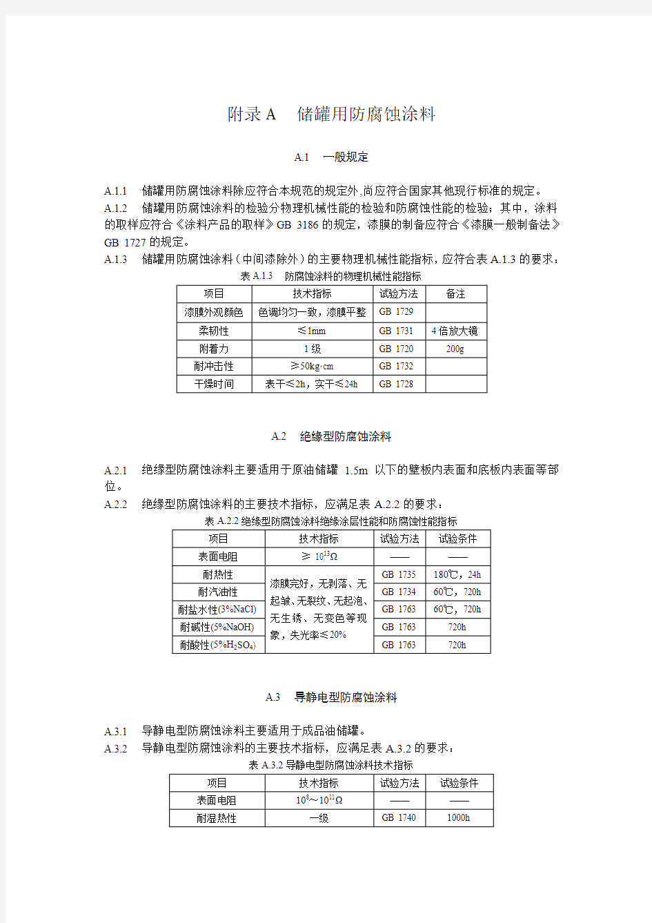 储罐用防腐蚀涂料概要