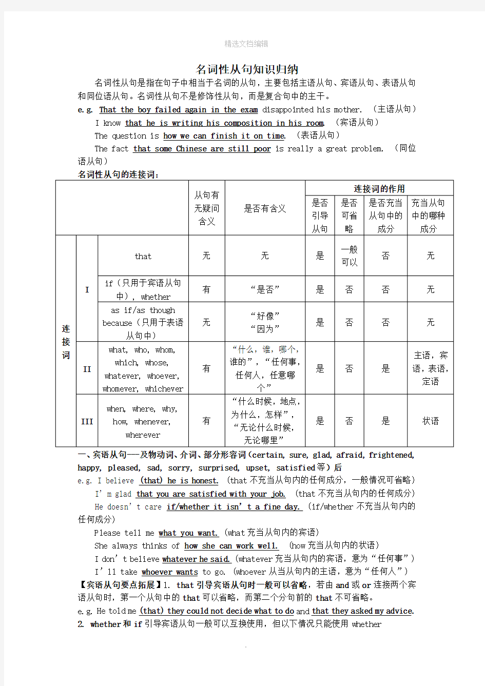 英语名词性从句知识归纳