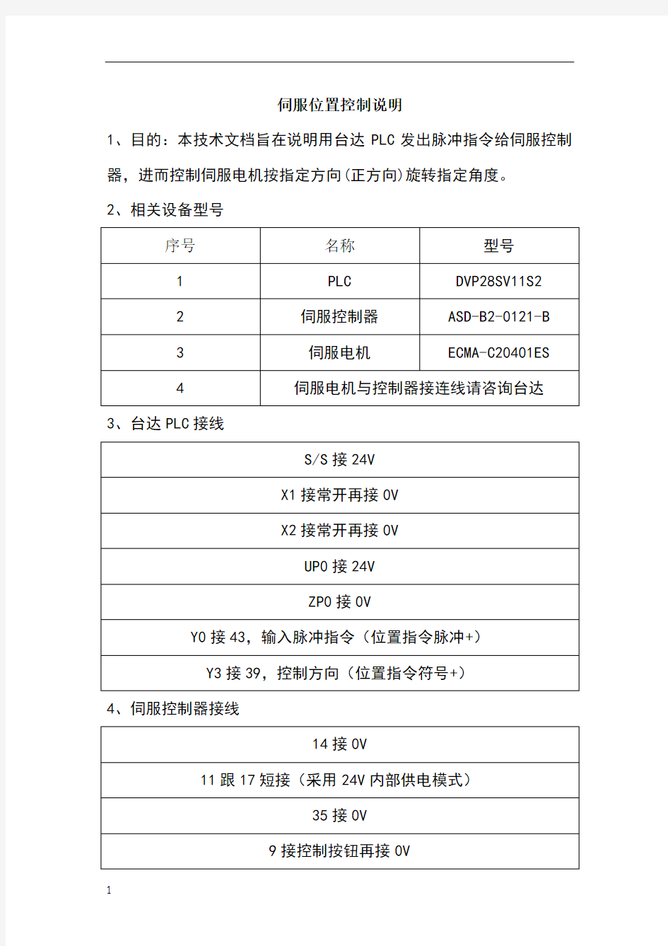 台达DVP28SV11PLC控制台达B2伺服接线及程序说明