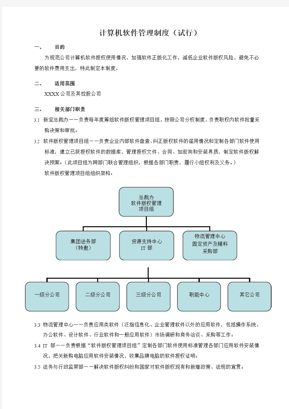 计算机软件管理制度