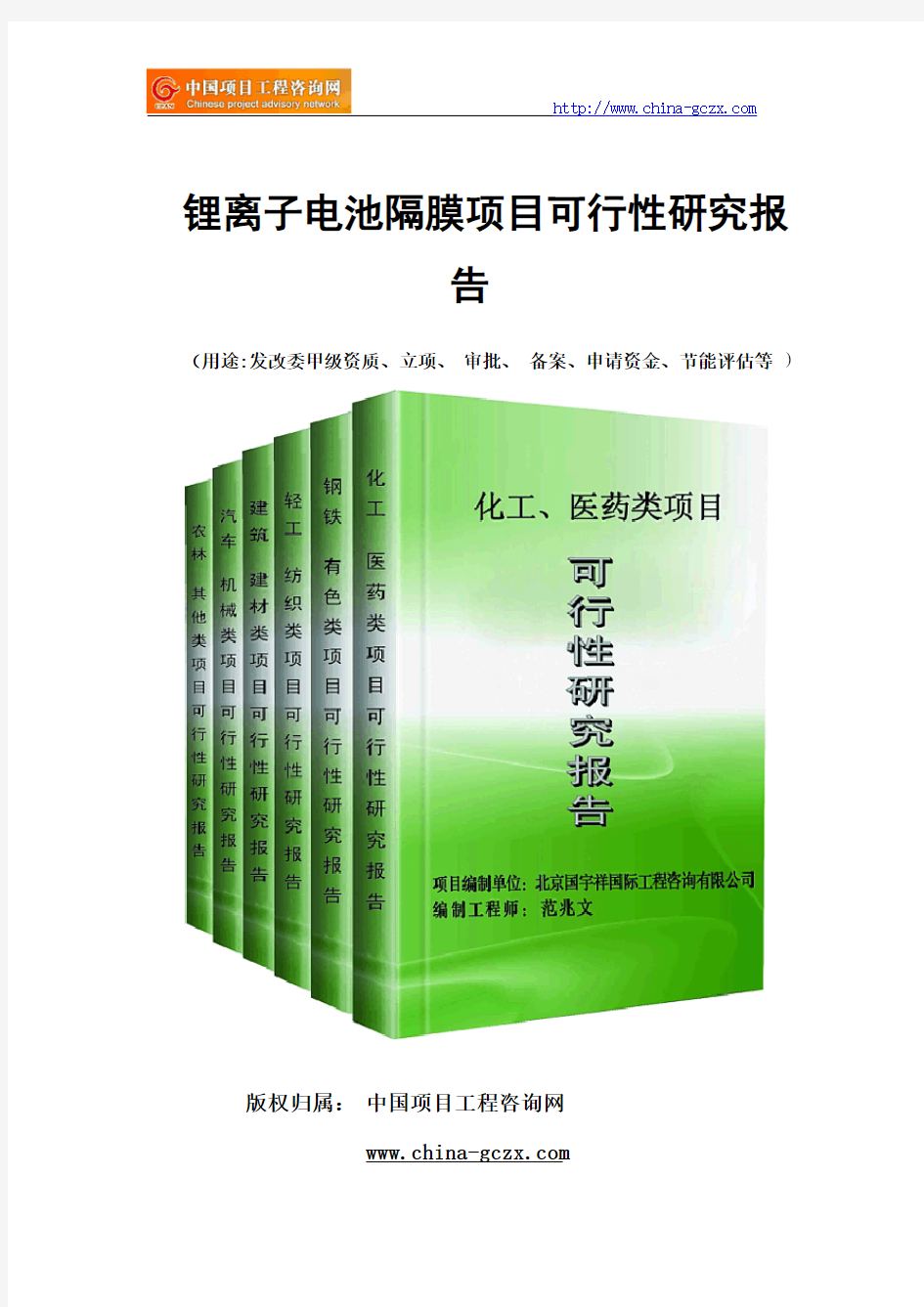 锂离子电池隔膜项目可行性研究报告(专业经典案例)