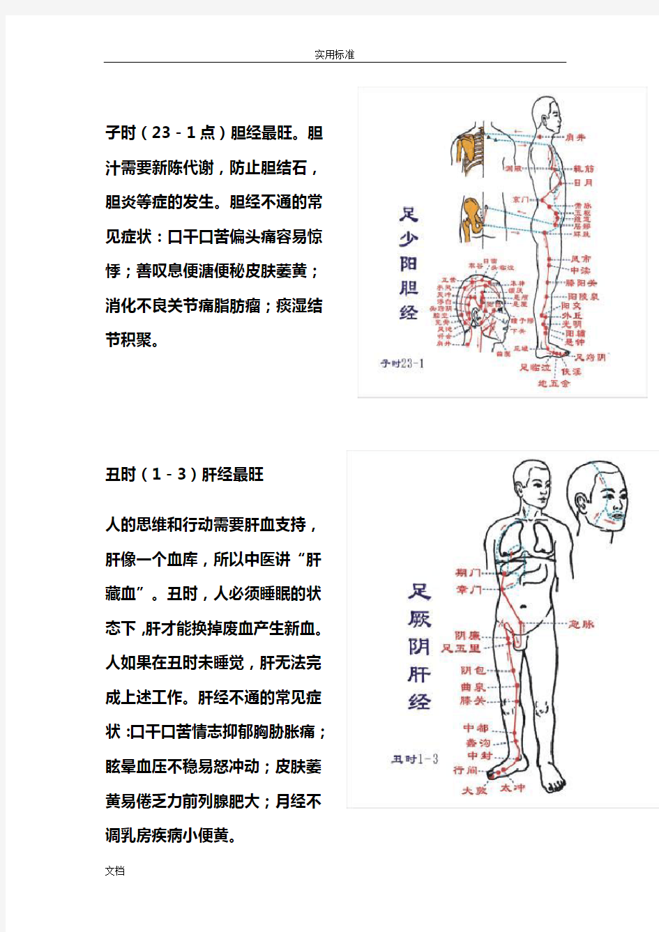 十二条经络地作用及常规症状