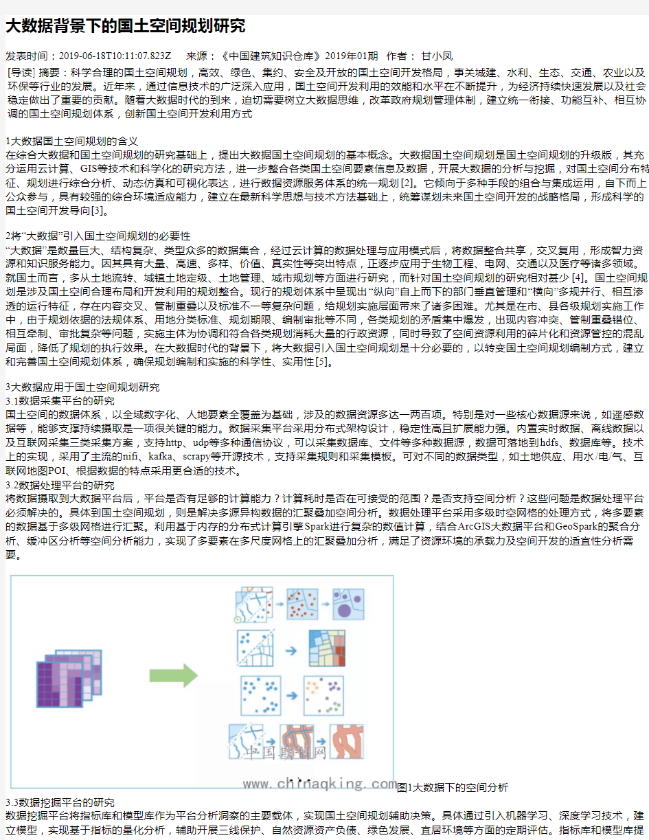 大数据背景下的国土空间规划研究