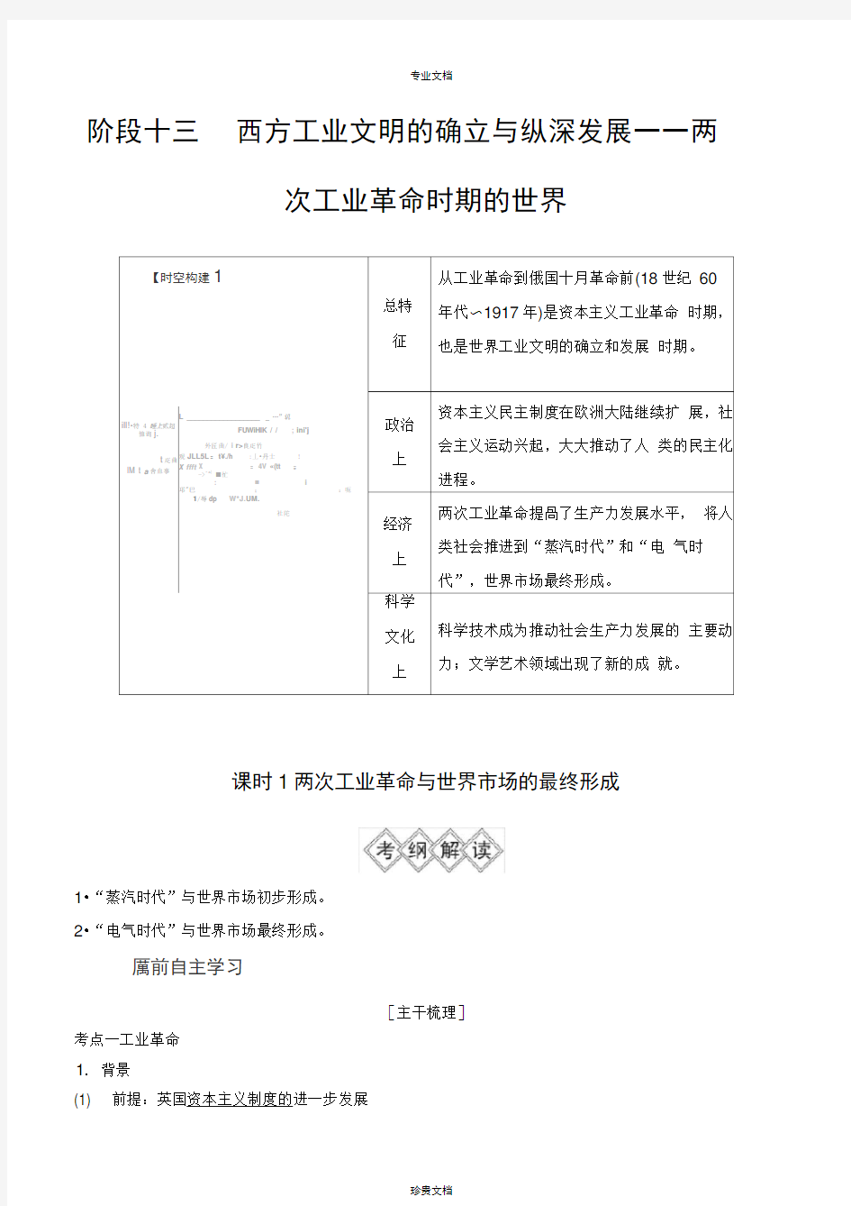 两次工业革命与世界市场的最终形成讲义