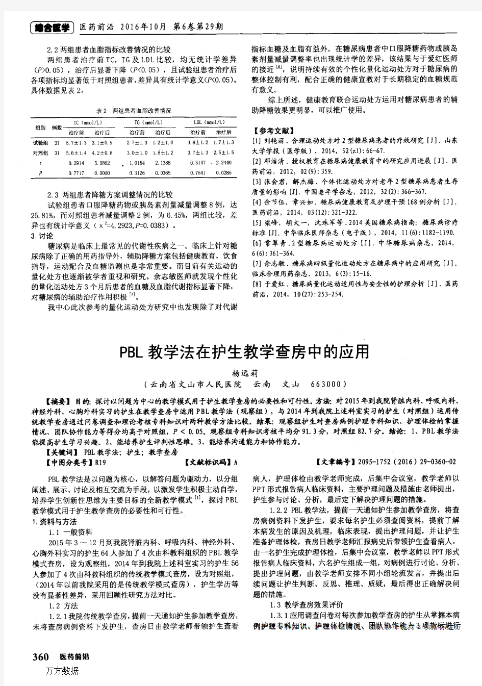 PBL教学法在护生教学查房中的应用