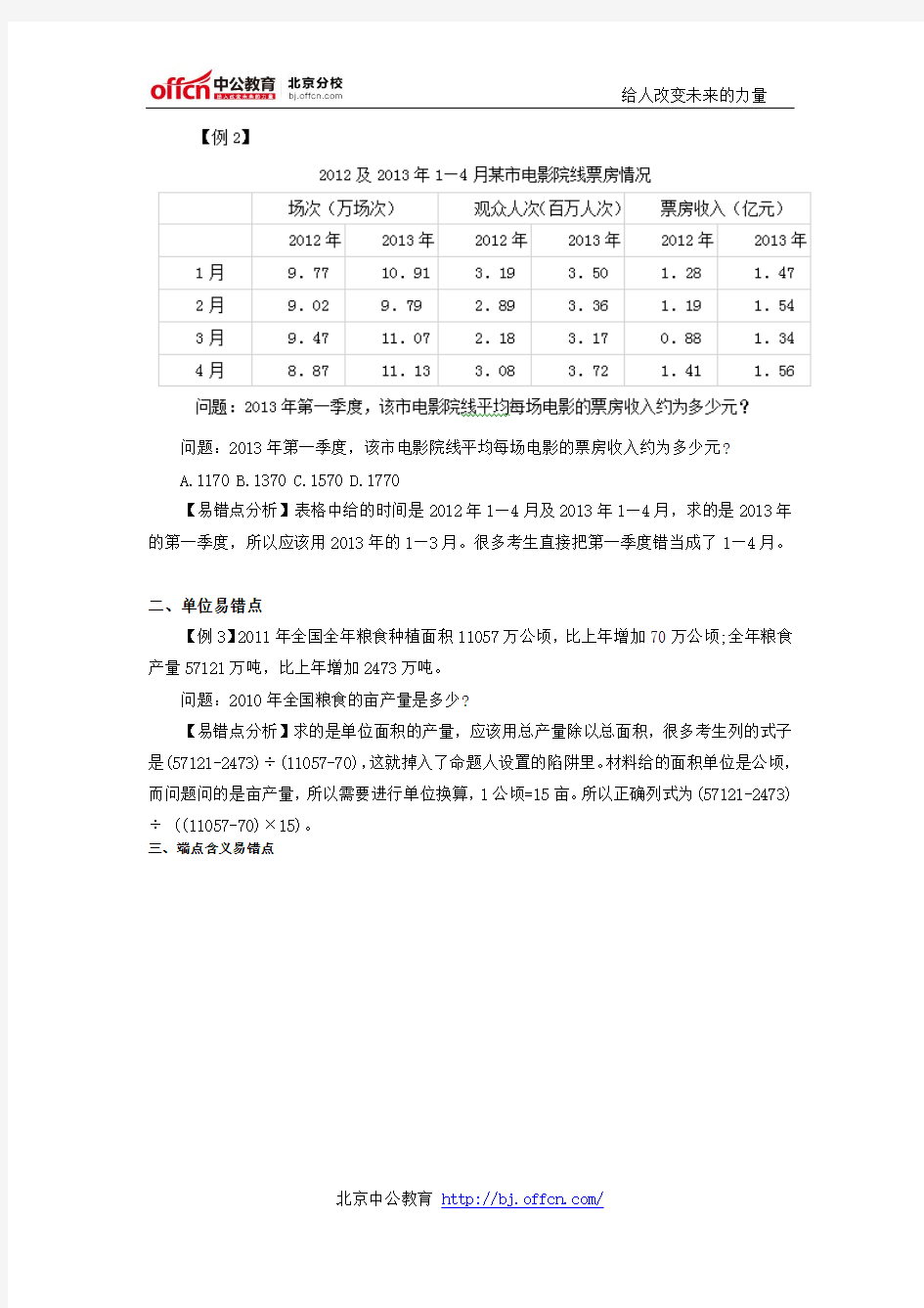 北京公务员考试行测答题技巧：2015京考资料分析陷阱类题目集锦
