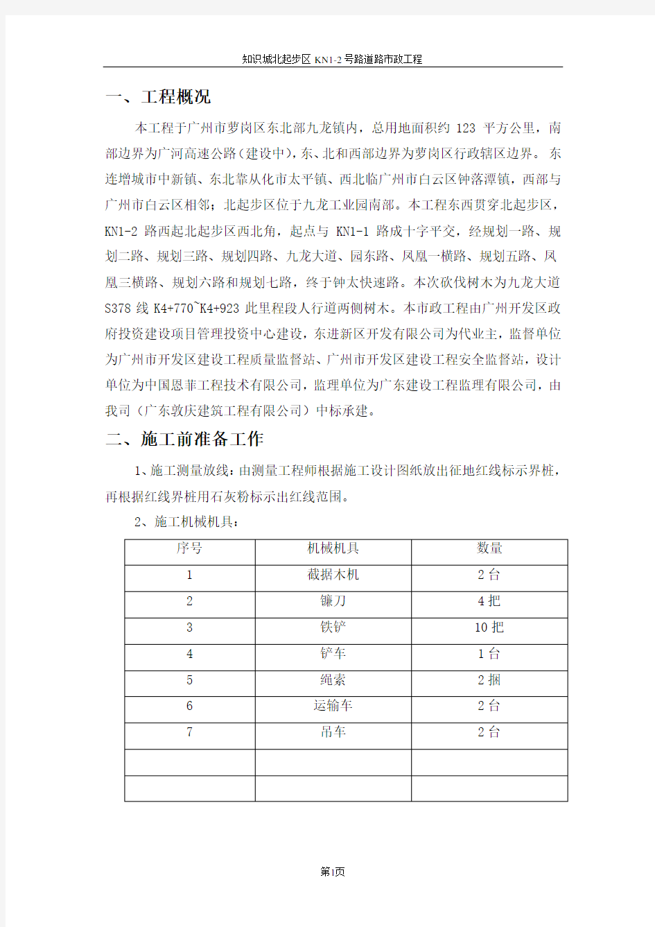 树木砍伐安全专项方案