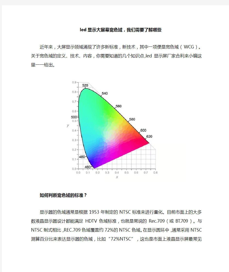 led显示大屏幕宽色域,我们需要了解哪些