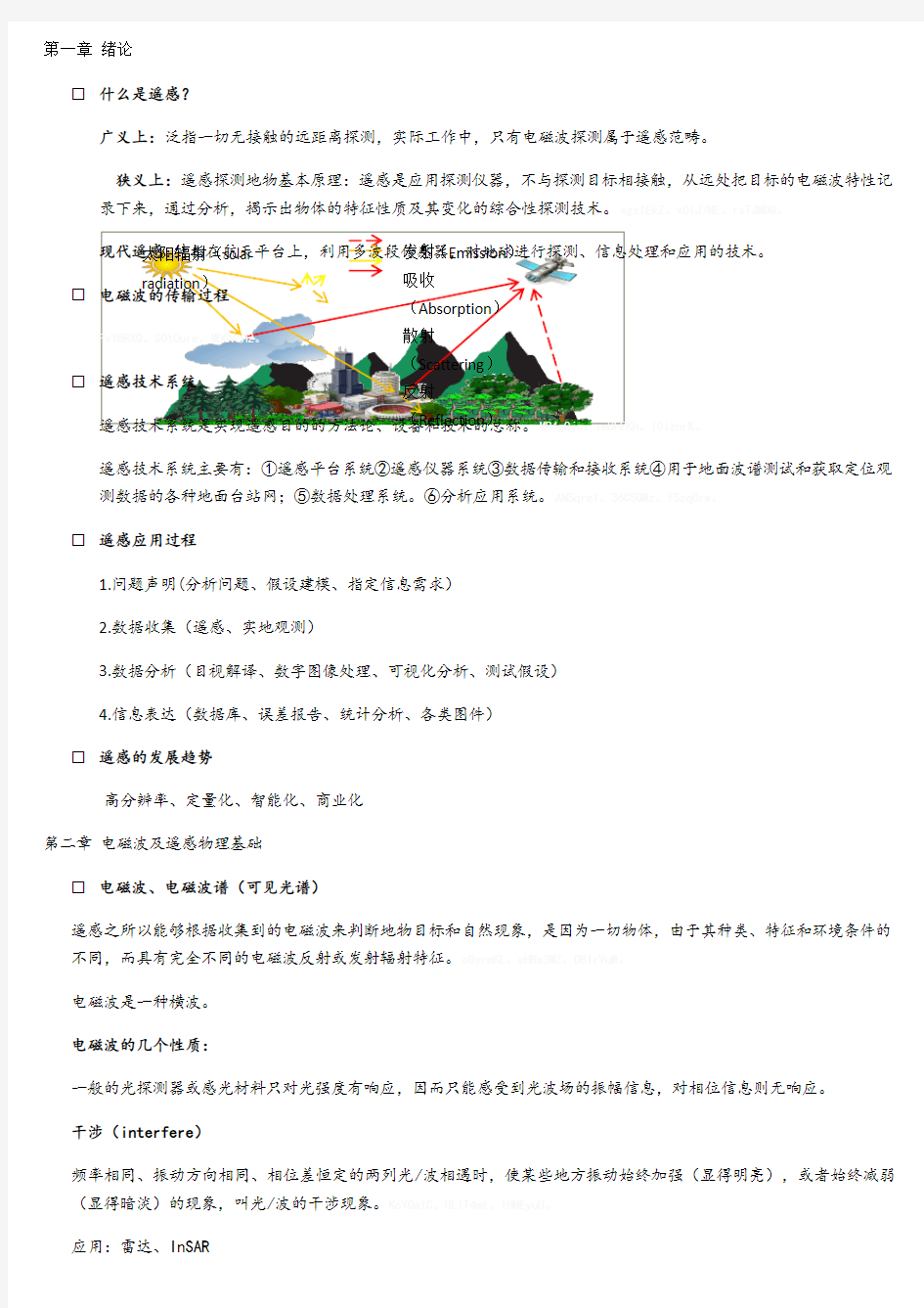 【遥感原理与应用】复习期末考试整理