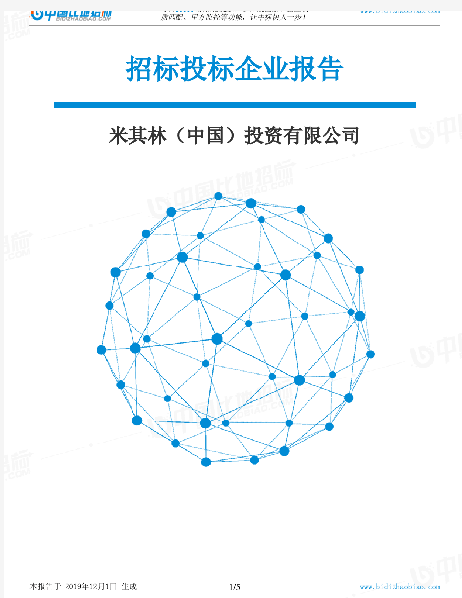 米其林(中国)投资有限公司-招投标数据分析报告