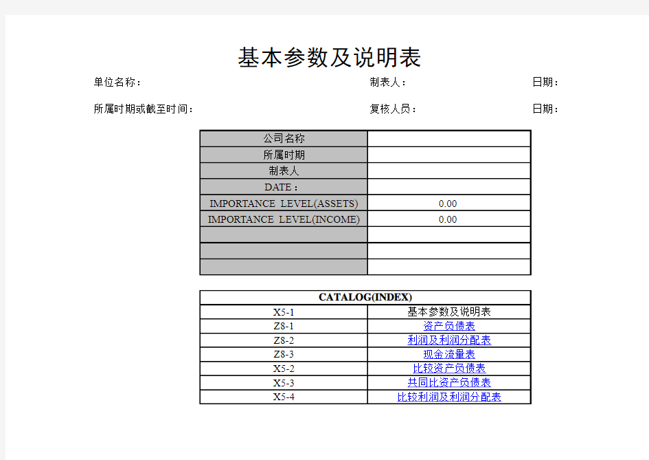 [Excel表格]财务分析报表表