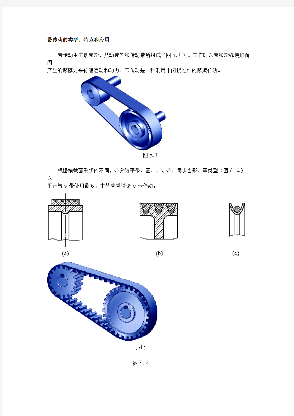 带传动的类型