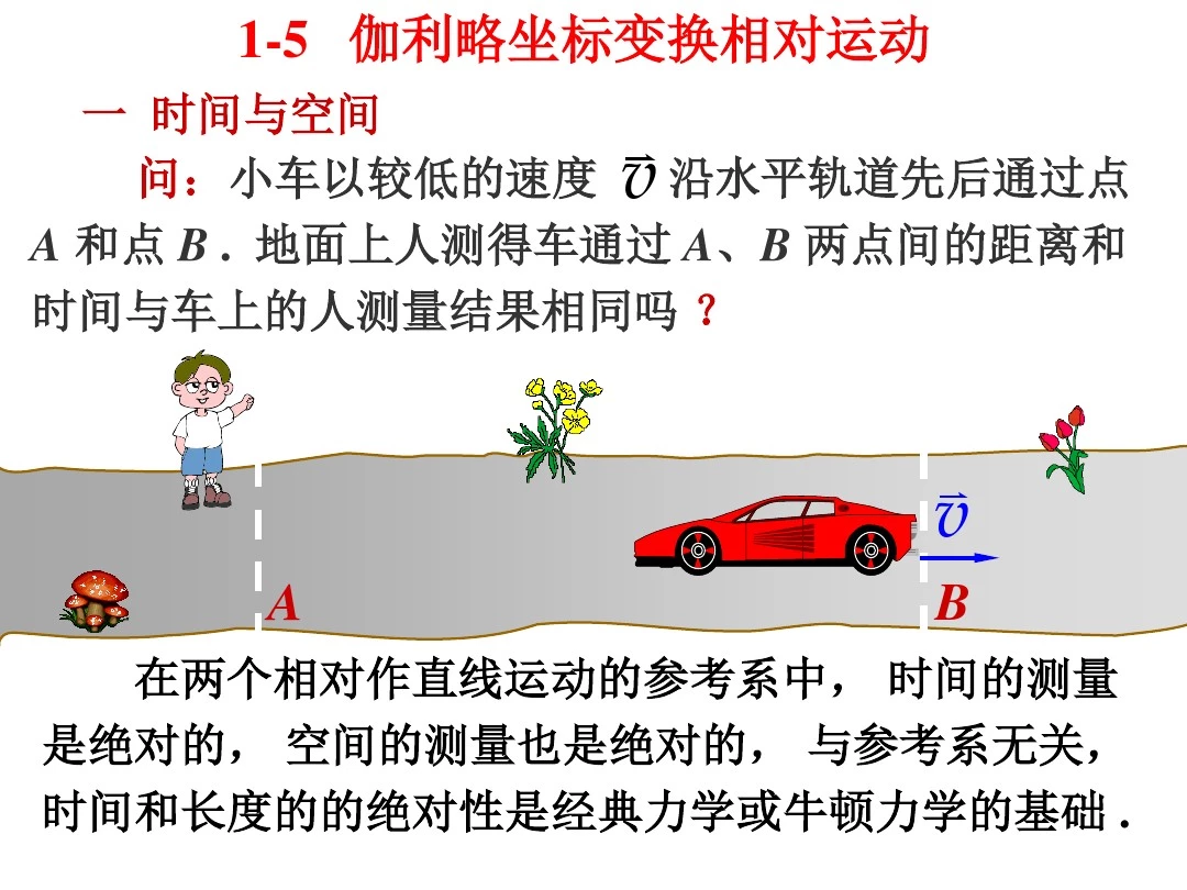 1-5 伽利略坐标变换相对运动