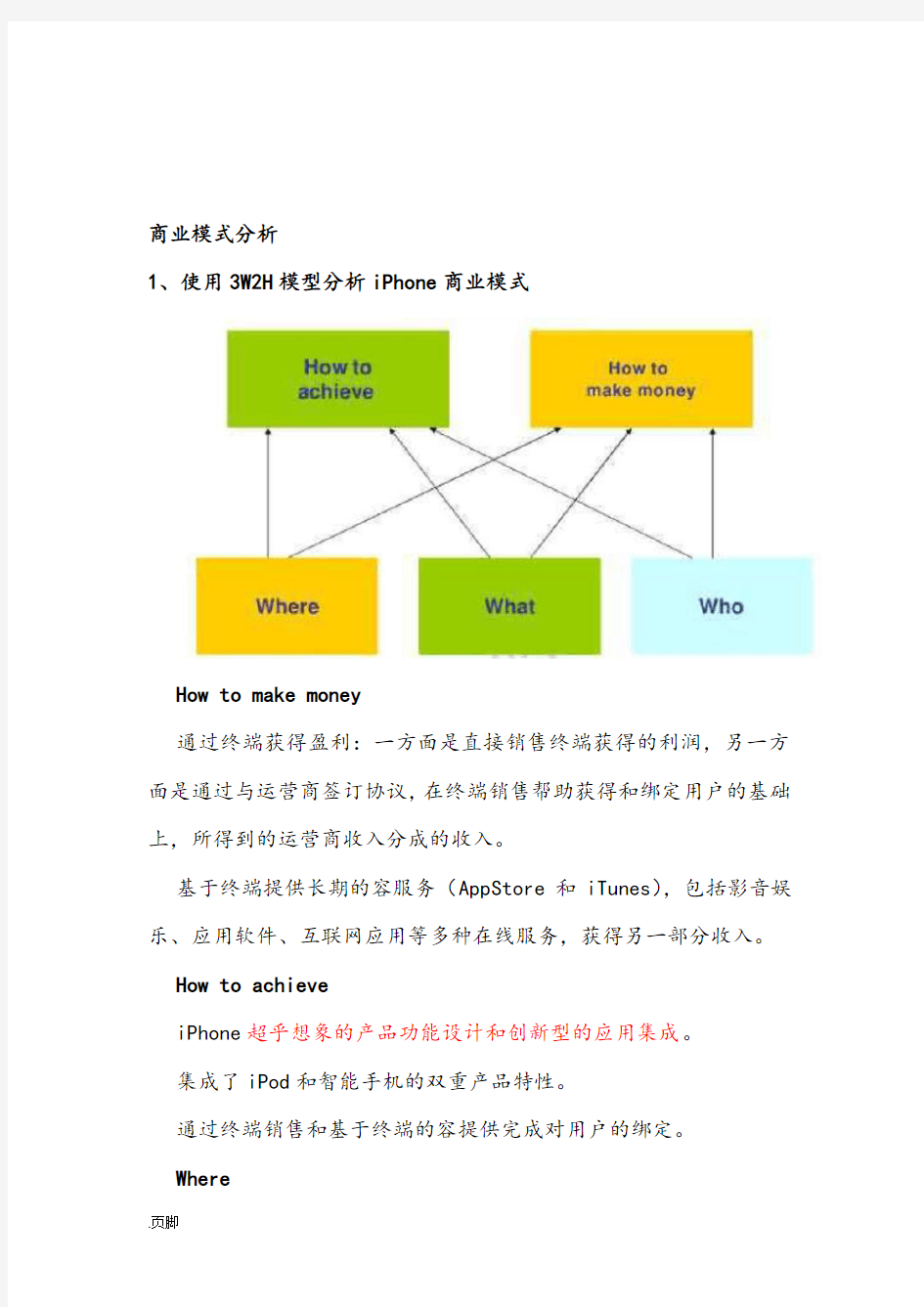 苹果公司商业模式的分析报告