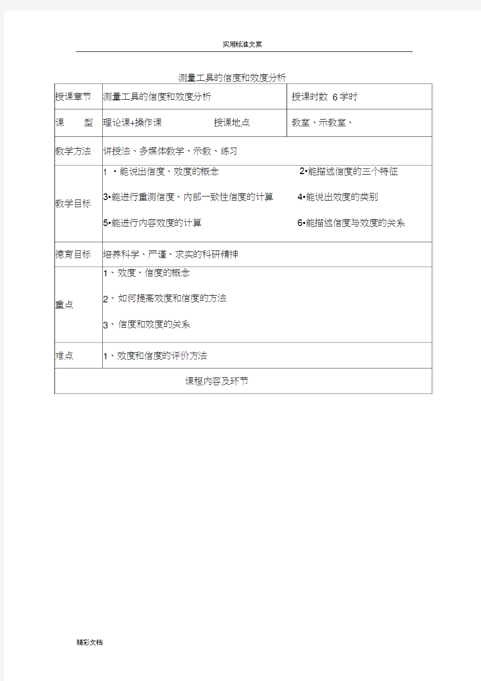 测量工具地信度和效度分析报告报告材料