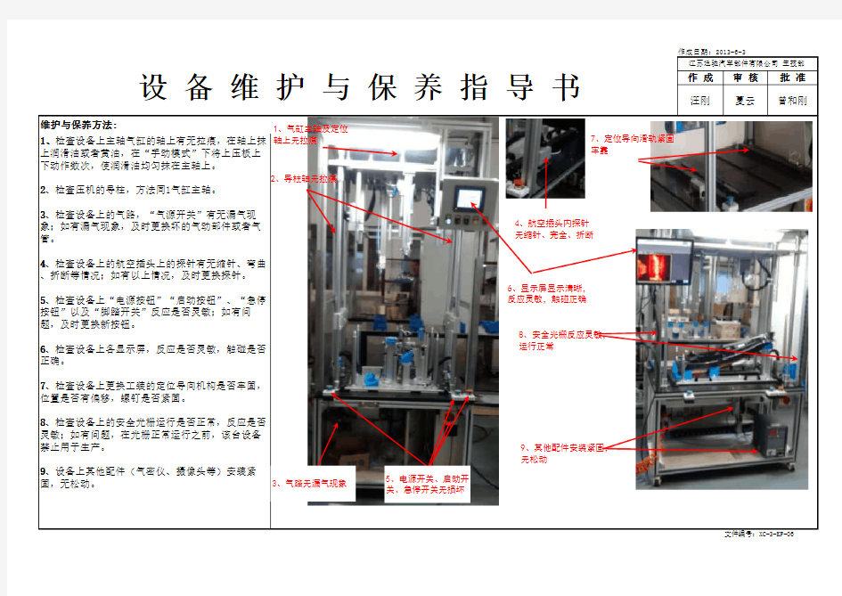 设备维护与保养指导书