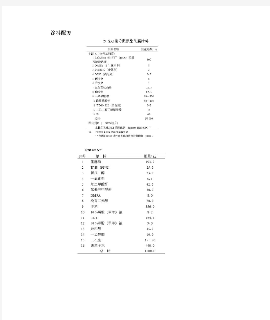 聚氨酯发泡配方