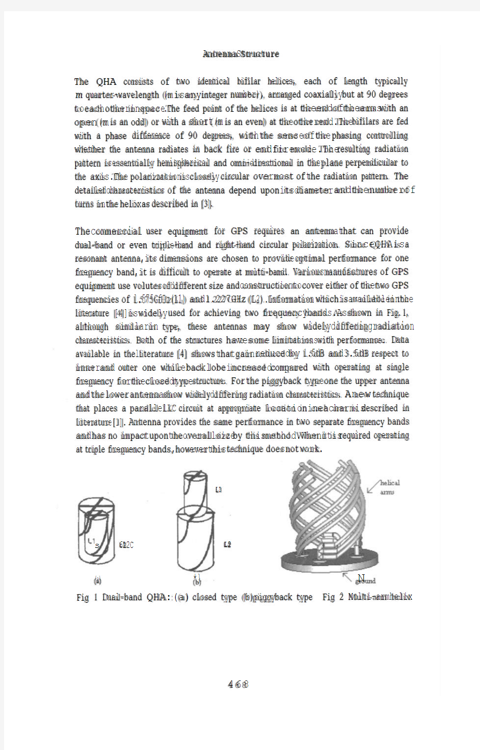 a novel multi-frequency quadrifilar helix antenna