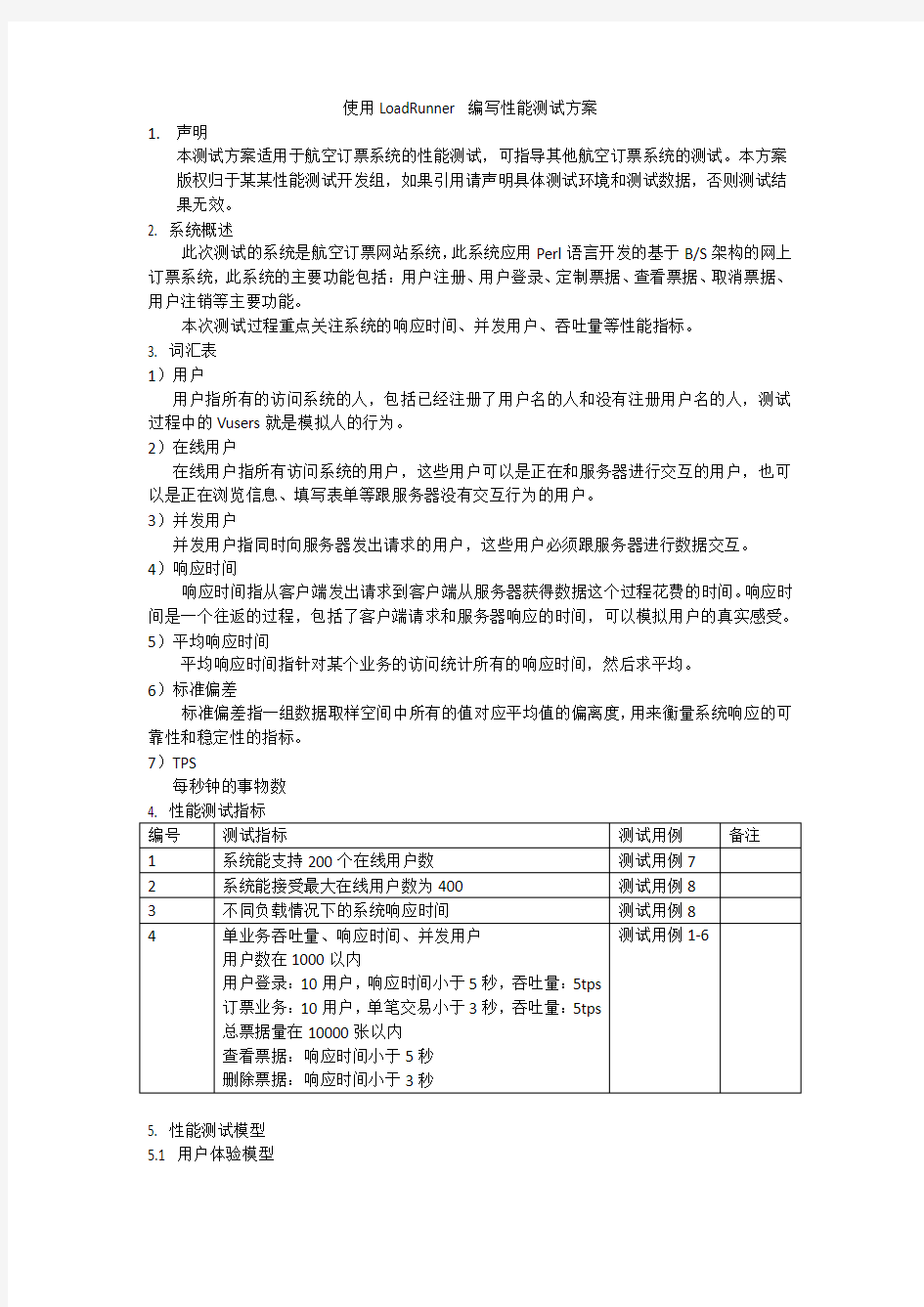 使用LoadRunner 编写性能测试方案