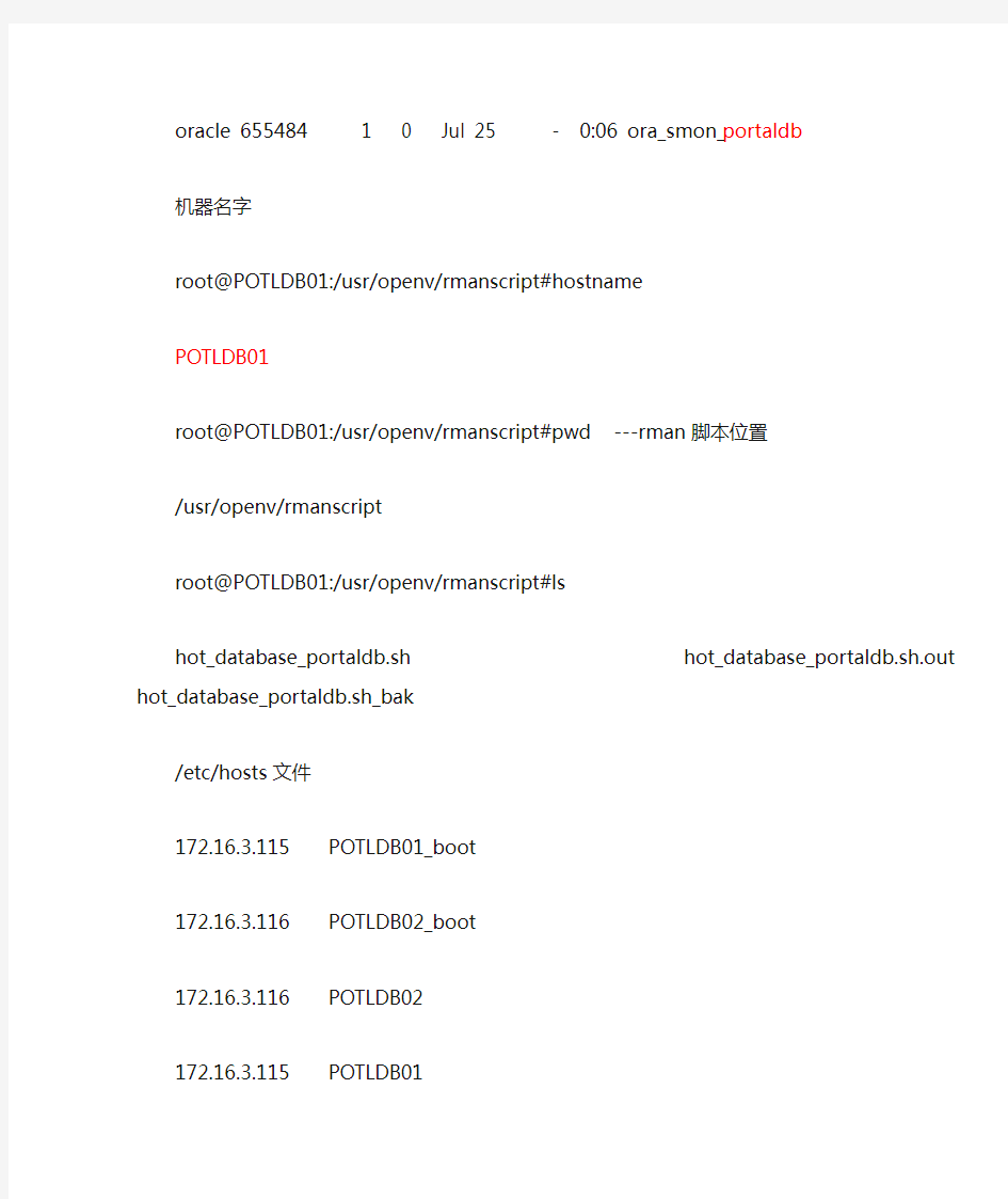 ORACLE 11G HA  NBU异机恢复过程