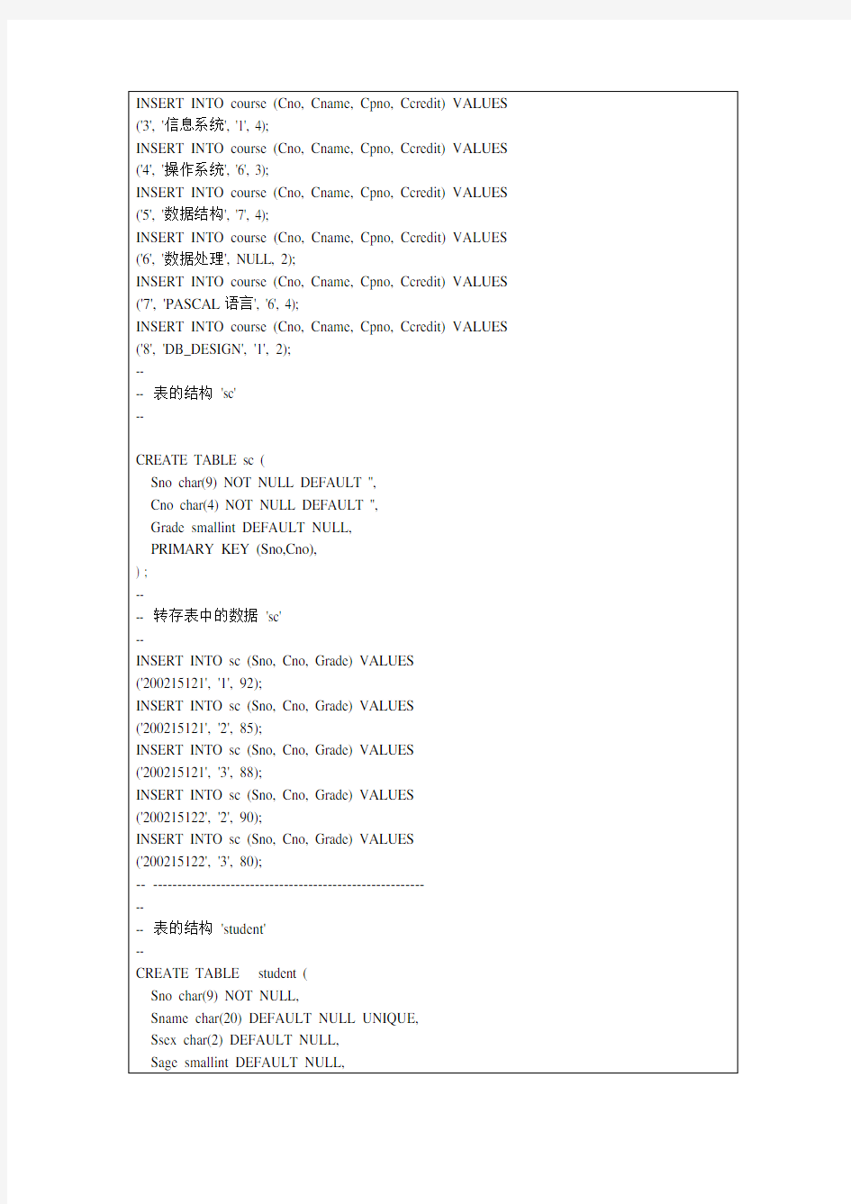 数据库系统实验报告_实验三_数据控制(安全性)