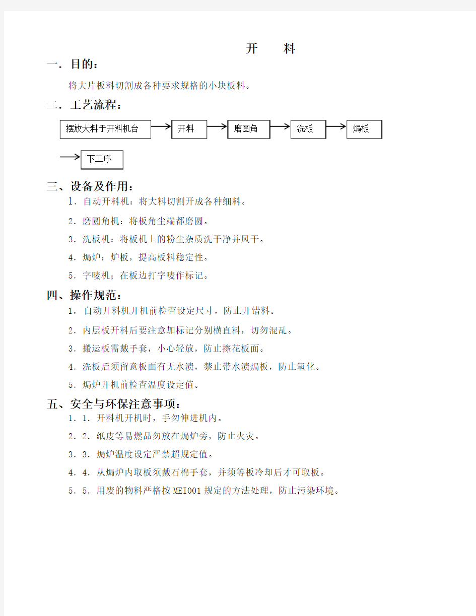 PCB工艺流程