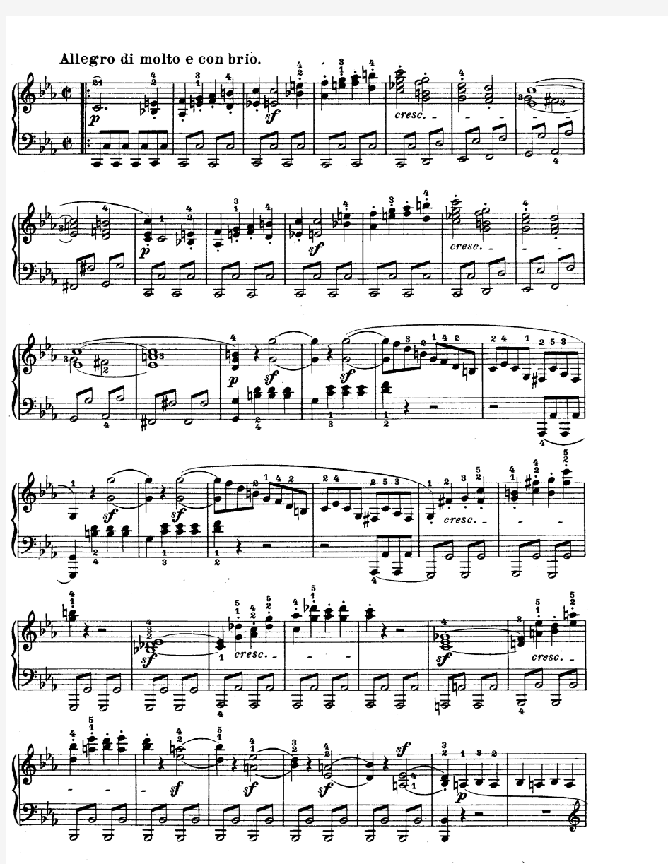 [钢琴]第8号钢琴奏鸣曲(悲怆) Piano Sonata No.8 Op.13 1798-1799 C小调