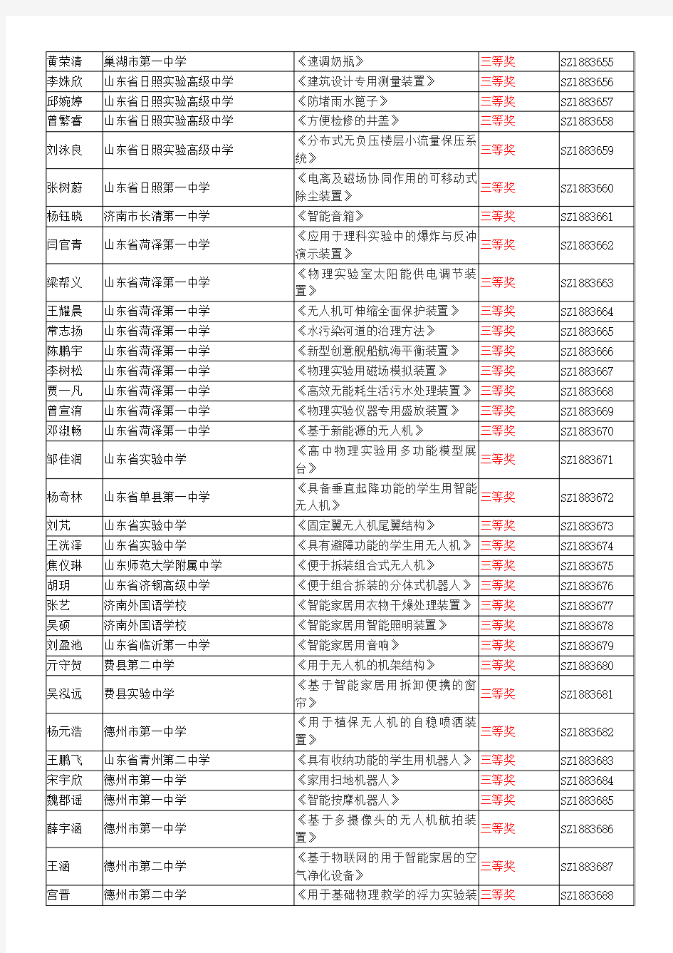 2018年秋季全国优质教育科研成果