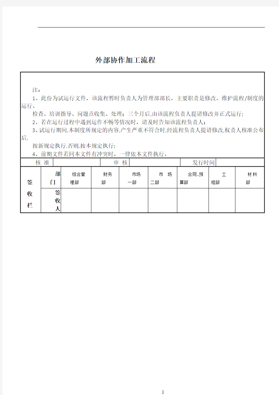 外协加工管理流程