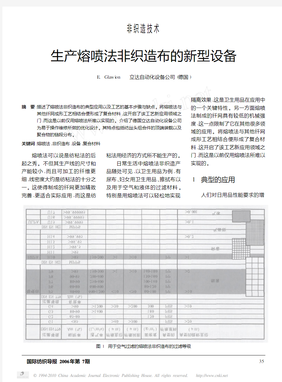 生产熔喷法非织造布的新型设备