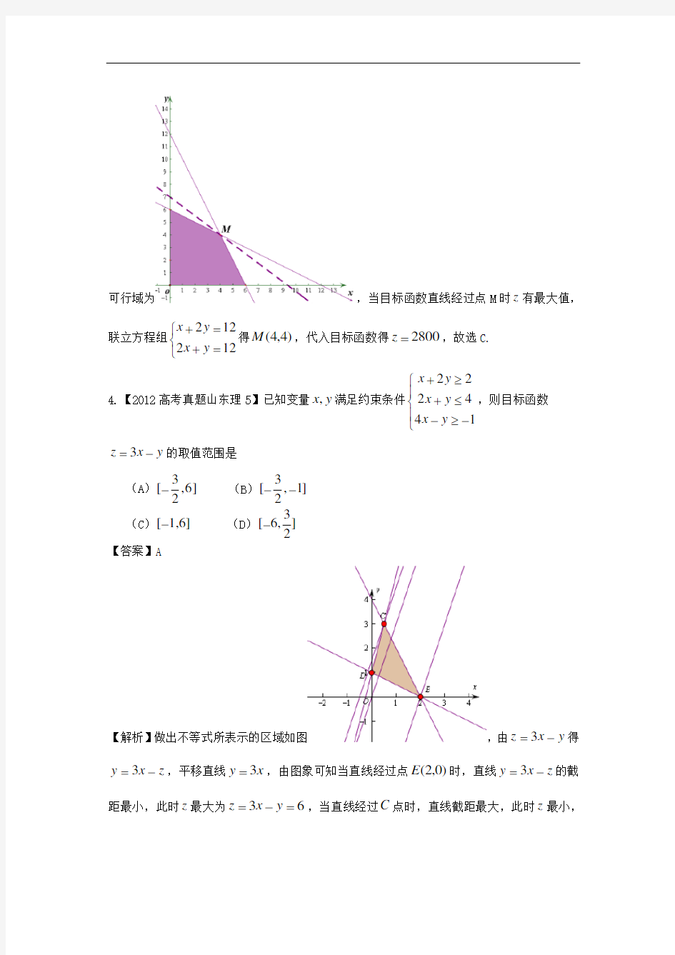 高考数学真题汇编8 不等式 理( 解析版)