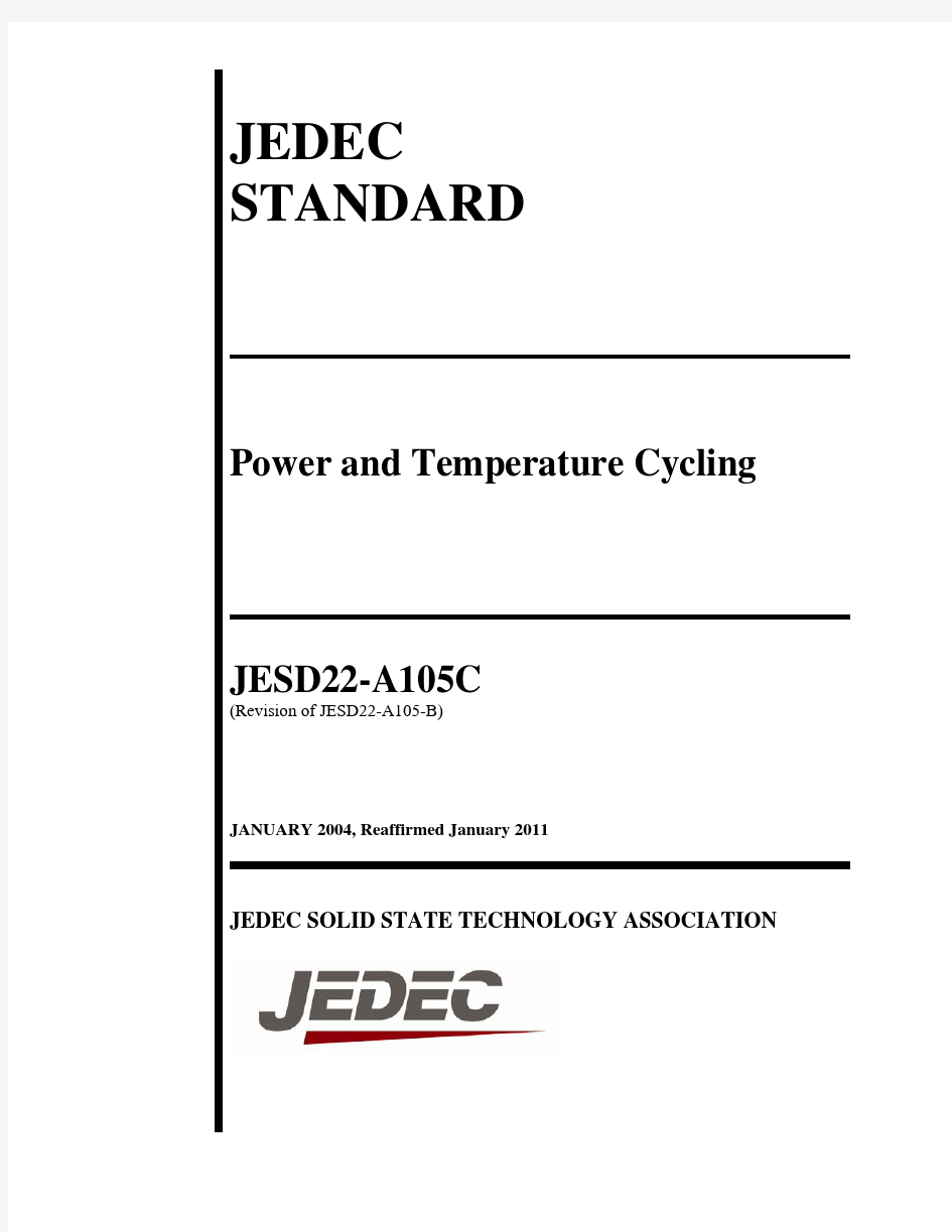 JESD22-A105C-Power and Temperature Cycling