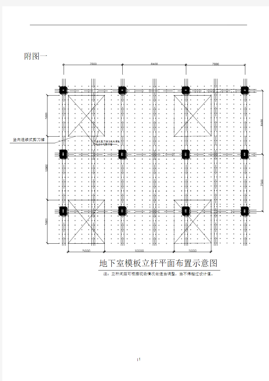 模板支撑示意图